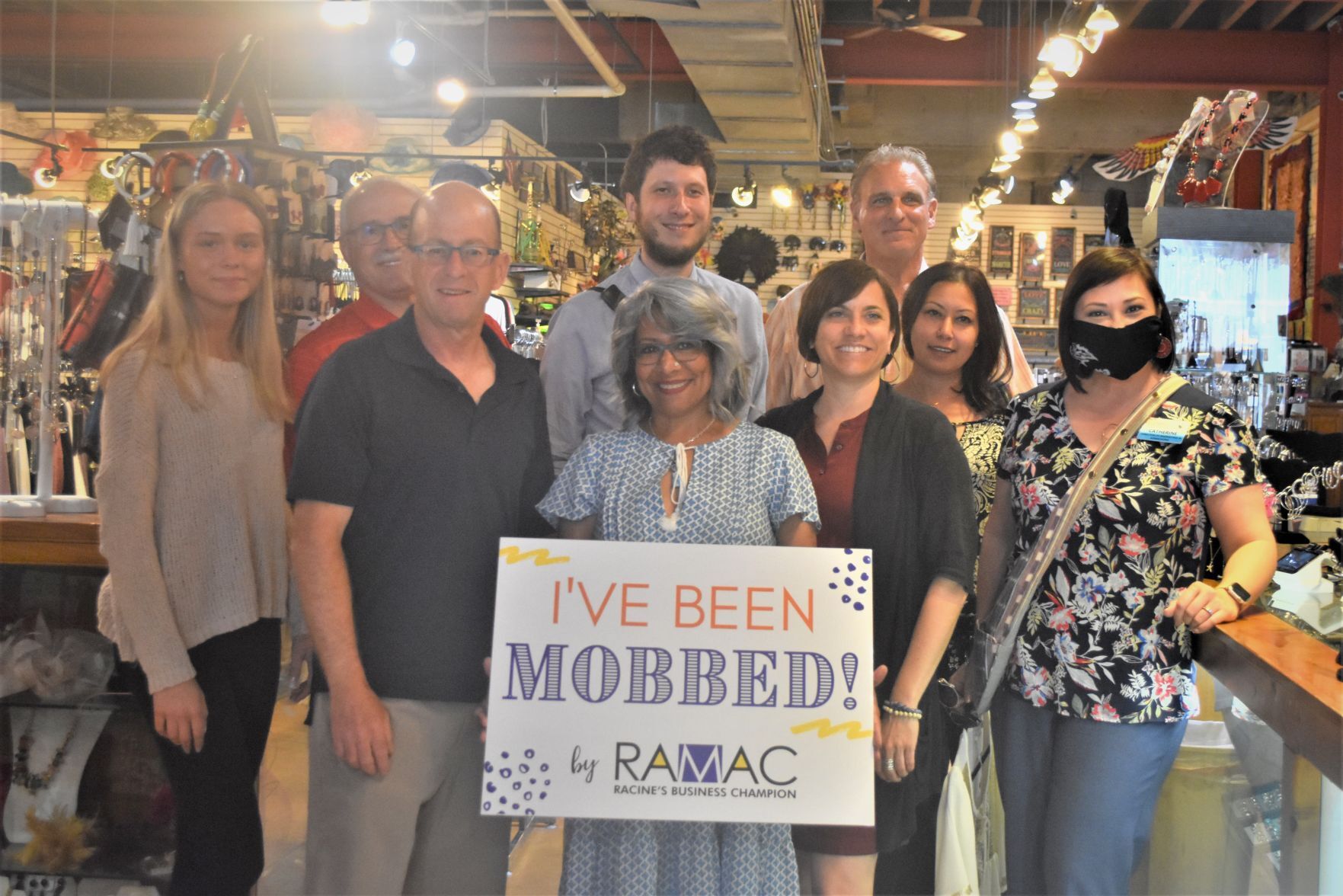 With supporters